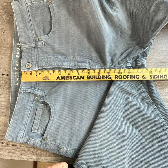 American Eagle Mom Straight Jeans Corduroy Pants Light Blue 8 Short - Picture 11 of 14